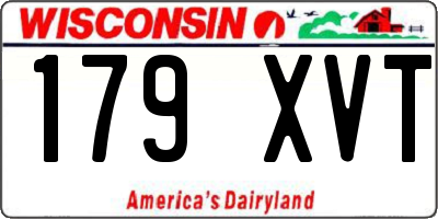 WI license plate 179XVT