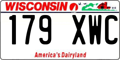 WI license plate 179XWC