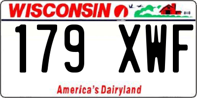 WI license plate 179XWF