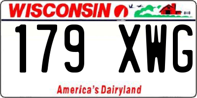 WI license plate 179XWG