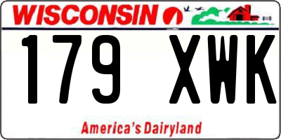 WI license plate 179XWK