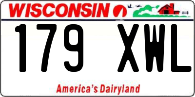 WI license plate 179XWL