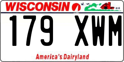 WI license plate 179XWM