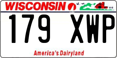 WI license plate 179XWP