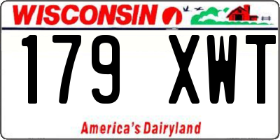 WI license plate 179XWT