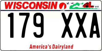 WI license plate 179XXA