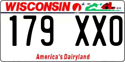 WI license plate 179XXO