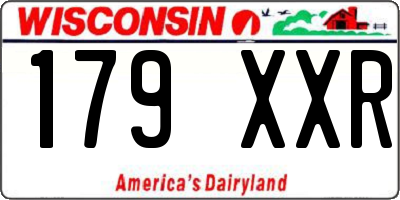 WI license plate 179XXR