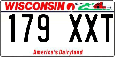 WI license plate 179XXT