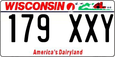 WI license plate 179XXY