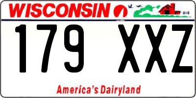 WI license plate 179XXZ