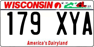 WI license plate 179XYA