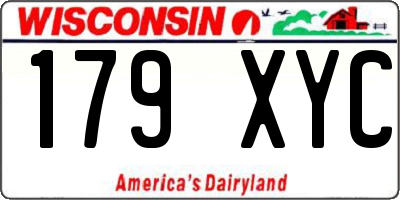 WI license plate 179XYC