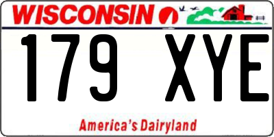 WI license plate 179XYE