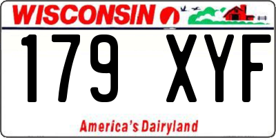 WI license plate 179XYF