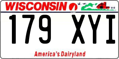 WI license plate 179XYI