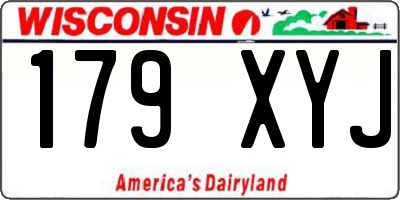 WI license plate 179XYJ