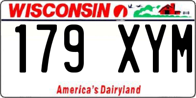 WI license plate 179XYM