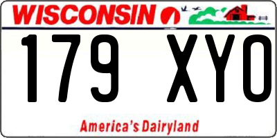 WI license plate 179XYO