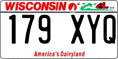 WI license plate 179XYQ