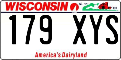 WI license plate 179XYS