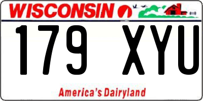 WI license plate 179XYU