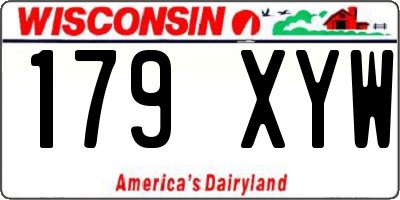 WI license plate 179XYW