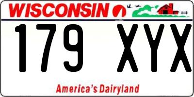 WI license plate 179XYX