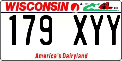 WI license plate 179XYY