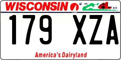 WI license plate 179XZA