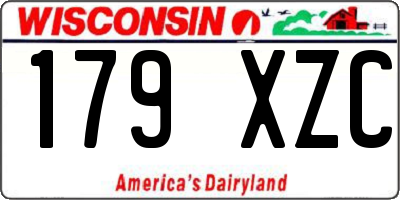 WI license plate 179XZC