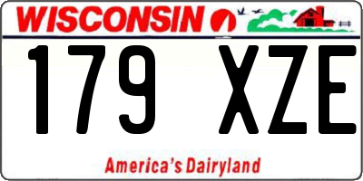 WI license plate 179XZE