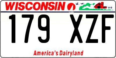 WI license plate 179XZF