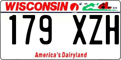 WI license plate 179XZH