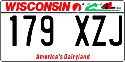 WI license plate 179XZJ
