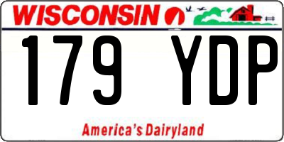 WI license plate 179YDP