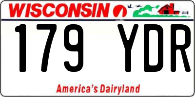 WI license plate 179YDR