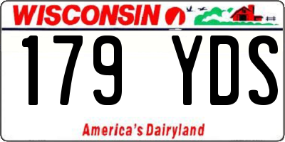 WI license plate 179YDS