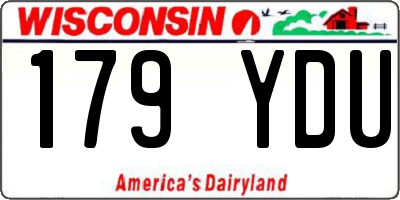 WI license plate 179YDU