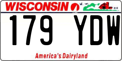 WI license plate 179YDW
