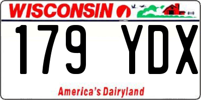 WI license plate 179YDX