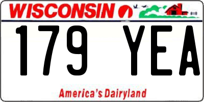 WI license plate 179YEA