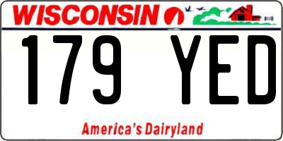 WI license plate 179YED