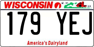 WI license plate 179YEJ