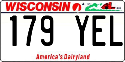 WI license plate 179YEL