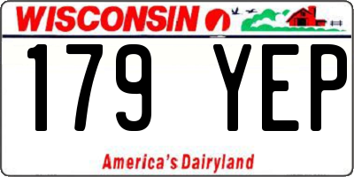 WI license plate 179YEP