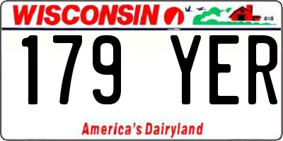 WI license plate 179YER