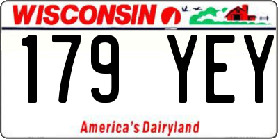 WI license plate 179YEY