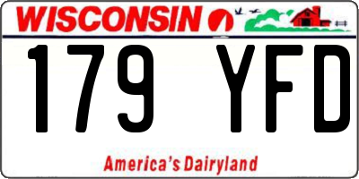 WI license plate 179YFD