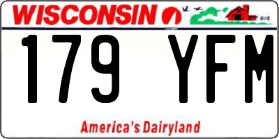WI license plate 179YFM